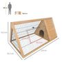 Voir la diapositive 3 : PAWHUT Clapier triangulaire de sol enclos extérieur niche double porte dim. 116L x 62l x 53H cm bois massif pin