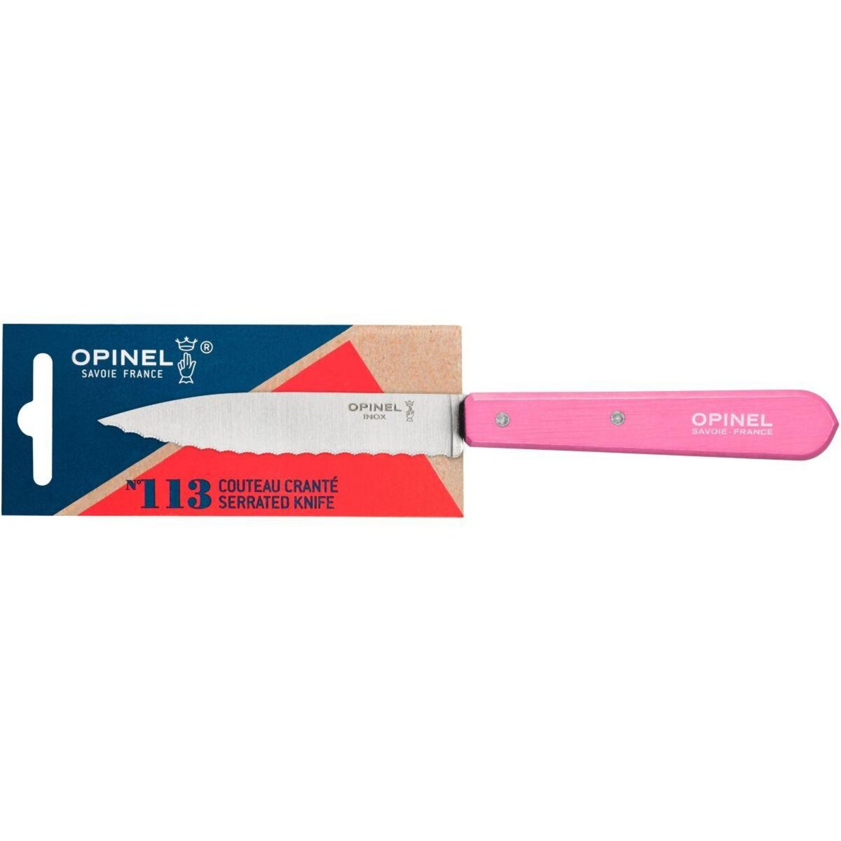 Opinel Couteau d'office Cranté No113 fuchsia