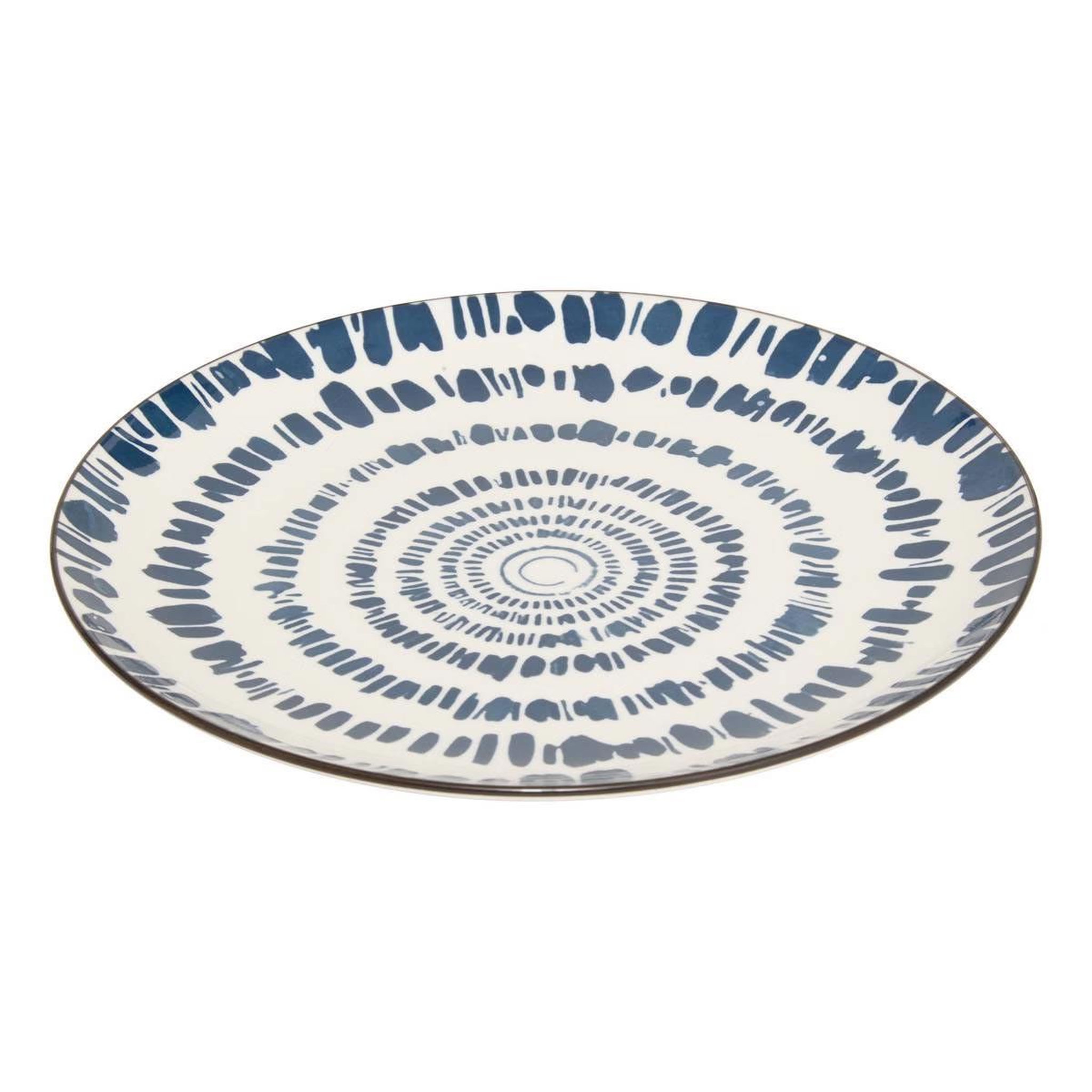 Voir la diapositive 2 : SECRET DE GOURMET Lot de 6 assiettes plates  umami rayon  26cm bleu