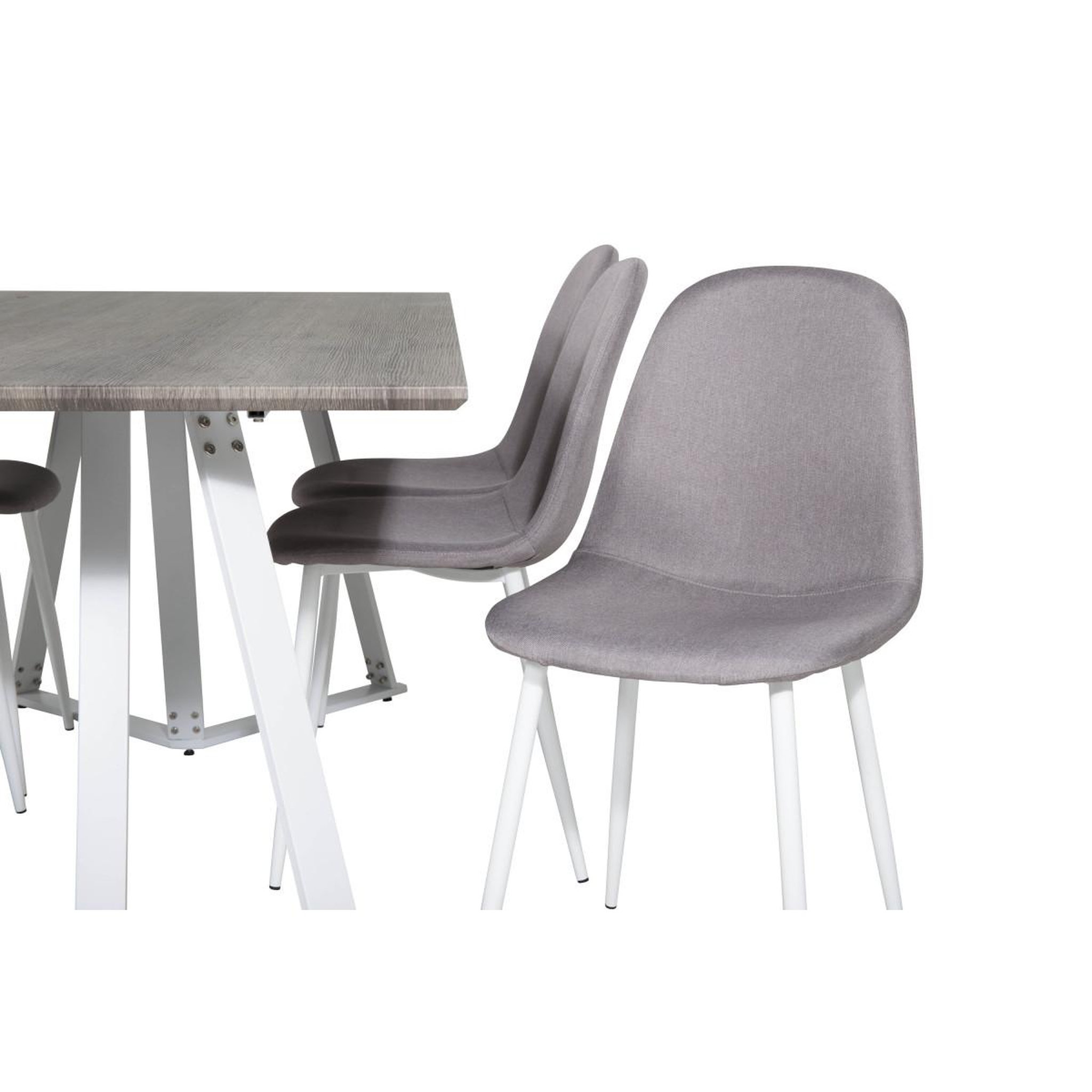 Voir la diapositive 3 : Paris Prix Ensemble table à manger & 6 chaises  marina & polar  180cm gris