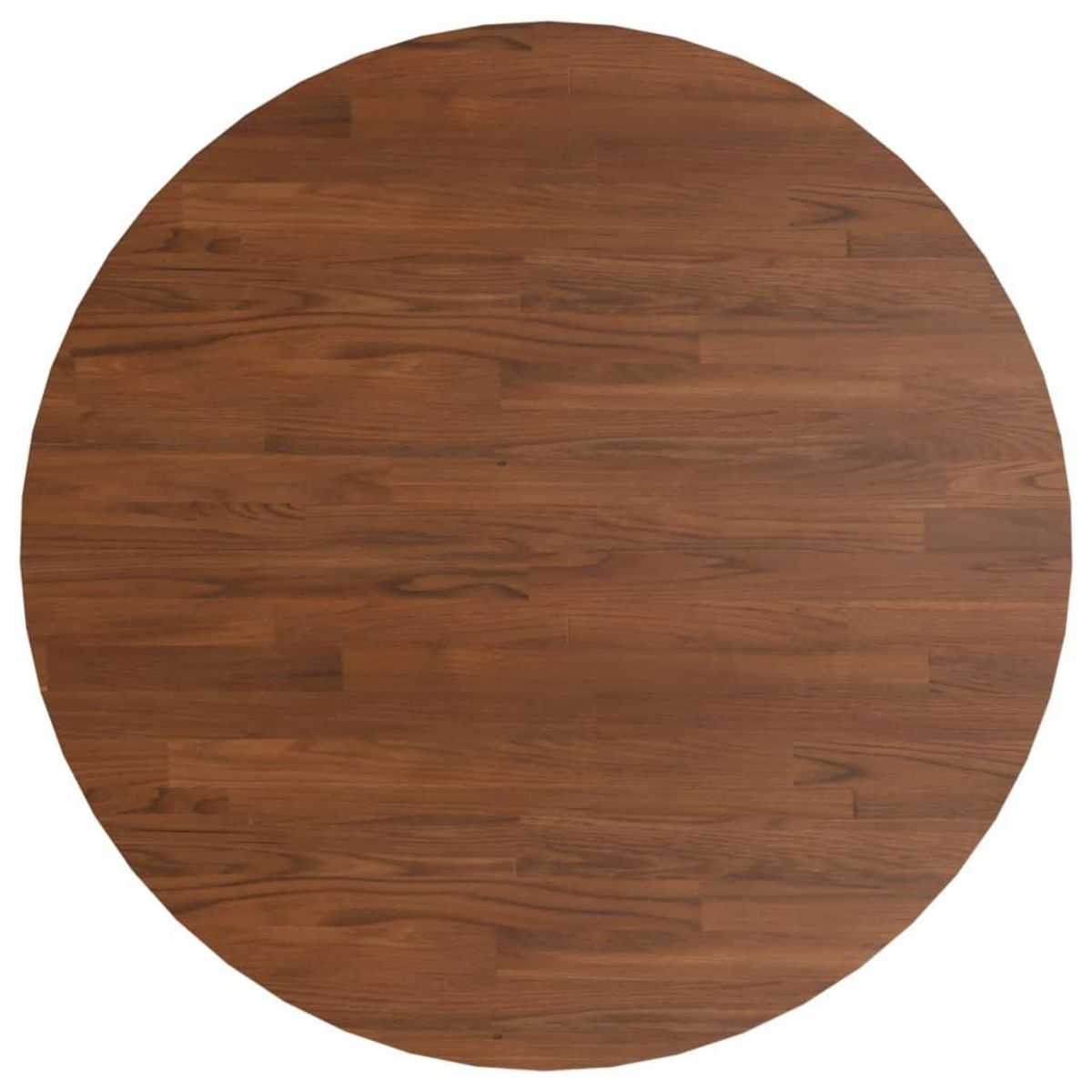 VIDAXL Dessus de table rond Marron fonce Ø90x1,5cm Chene massif traite