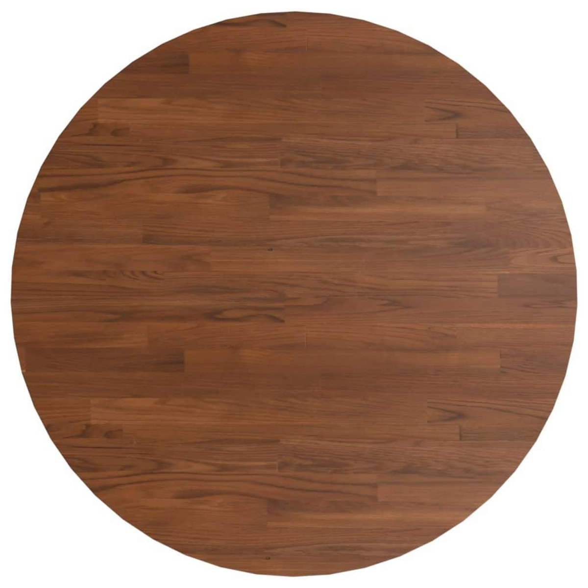 VIDAXL Dessus de table rond Marron fonce Ø90x1,5cm Chene massif traite
