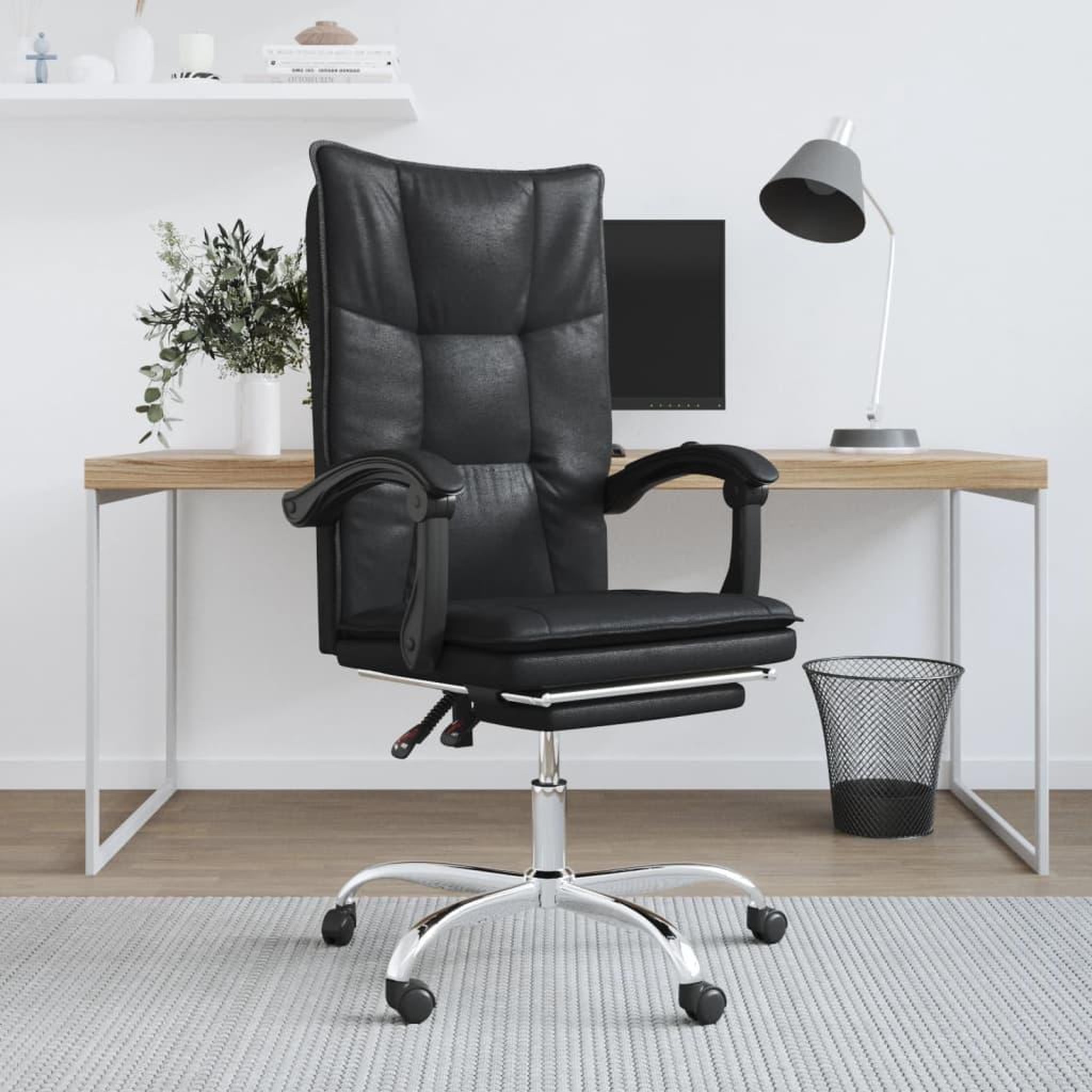 Voir la diapositive 1 : VIDAXL Fauteuil inclinable de bureau Noir Similicuir