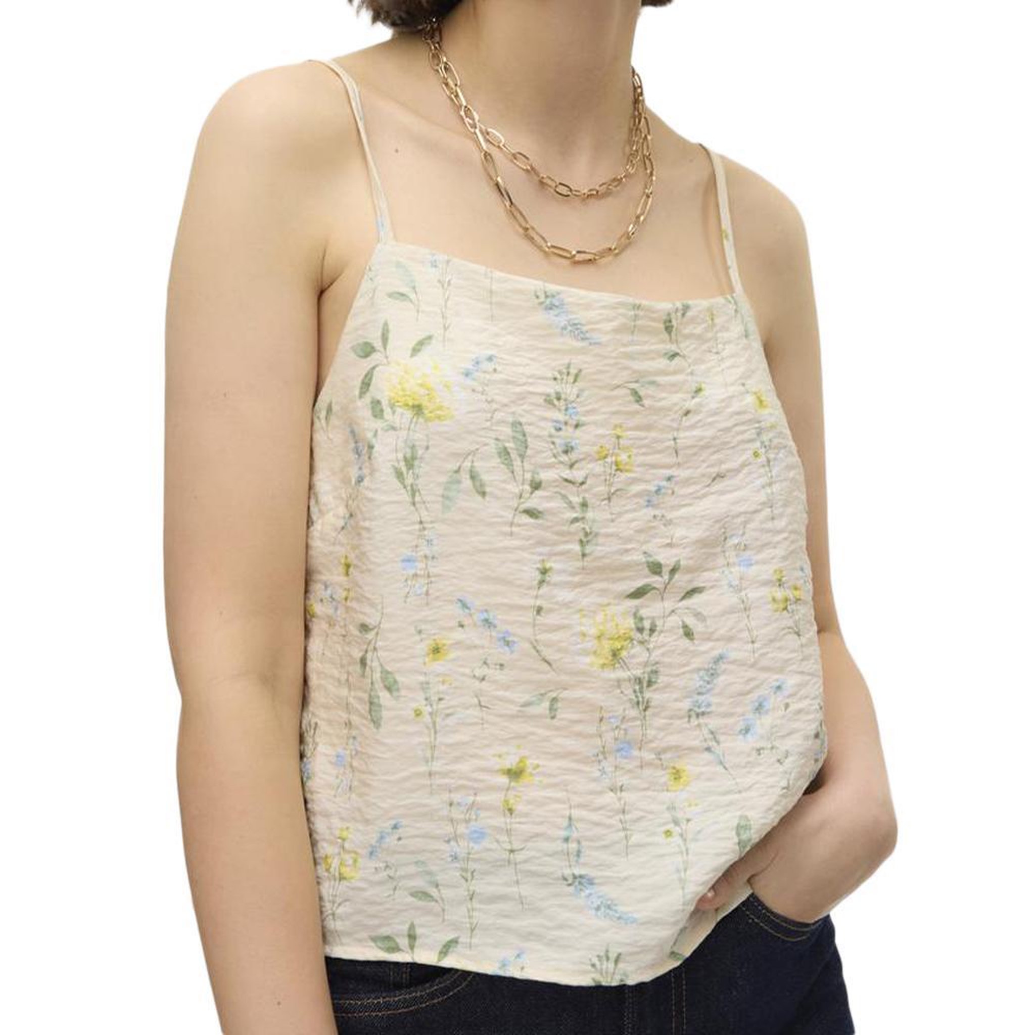 Vero Moda Top Beige à Motif Femme Vero Moda Josie. Coloris disponibles : Beige