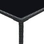 VIDAXL Table de bar de jardin Noir 70x70x110cm Resine tressee et verre