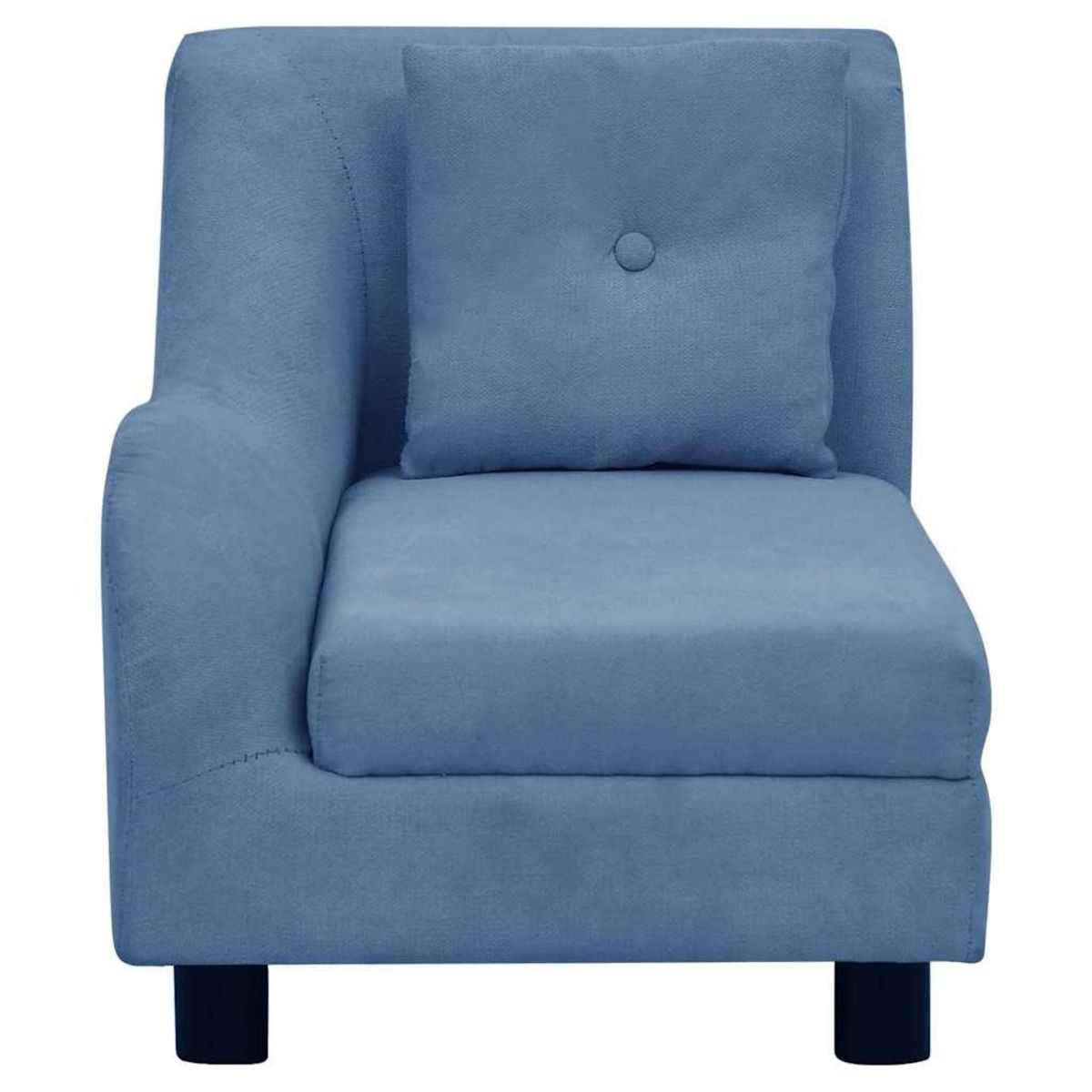 VIDAXL Canape pour chien avec oreiller Bleu 83x44x44 cm Peluche