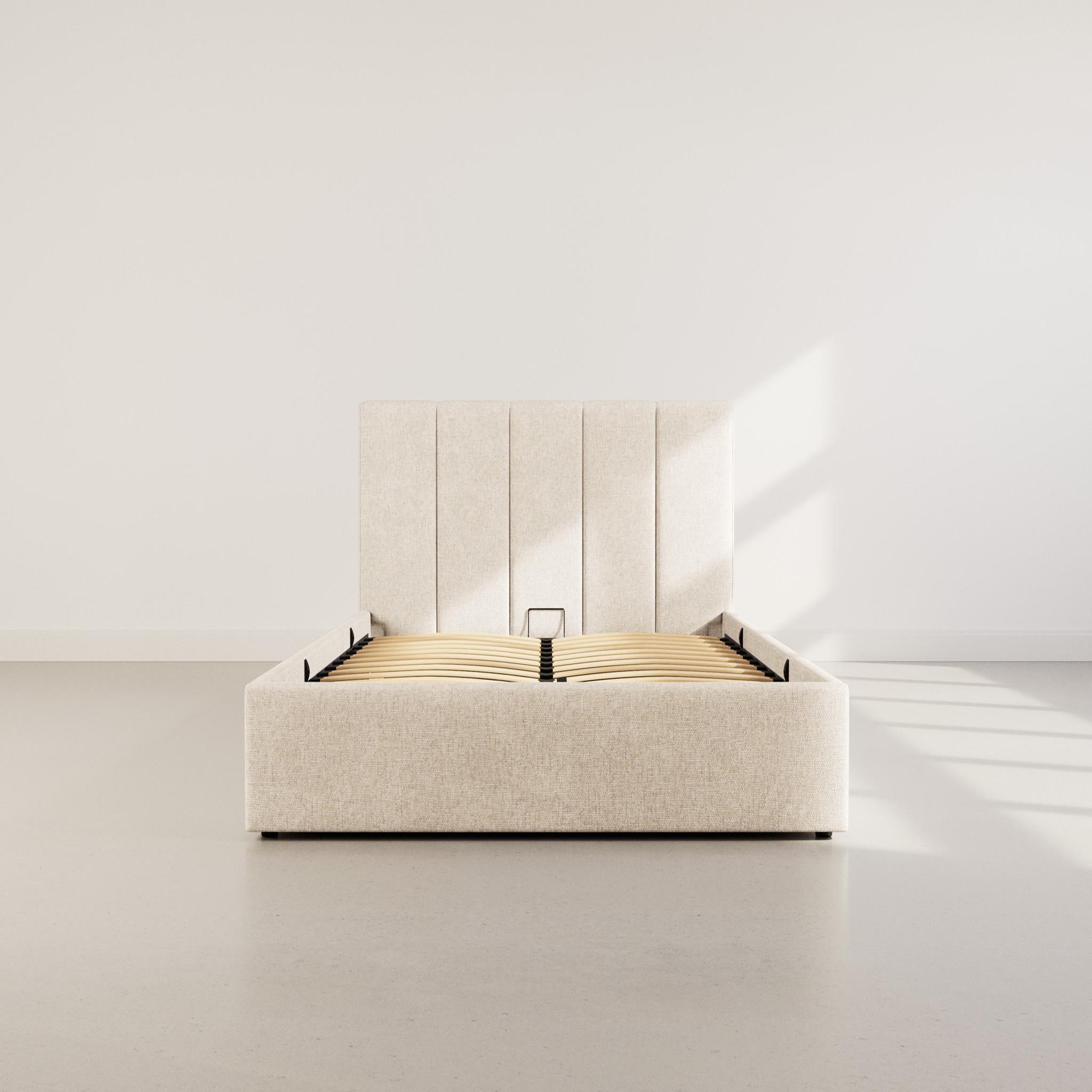 Voir la diapositive 3 : BEST MOBILIER Beanie - lit coffre queen size - 160x200 cm - en velours - sommier inclus