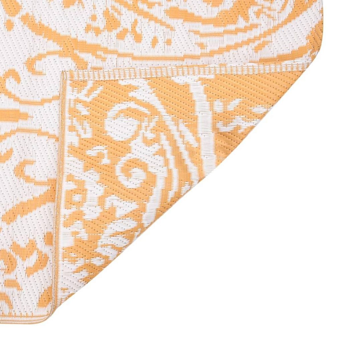 VIDAXL Tapis d'exterieur ARAKIL jaune 140 x 200 cm PP