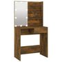 Voir la diapositive 2 : VIDAXL Coiffeuse avec LED Chene fume 74,5x40x141 cm