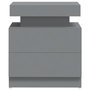 Voir la diapositive 4 : VIDAXL Table de chevet Gris 45x35x52 cm Bois d ingénierie