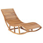 Voir la diapositive 1 : VIDAXL Chaise longue a bascule Bois de teck solide