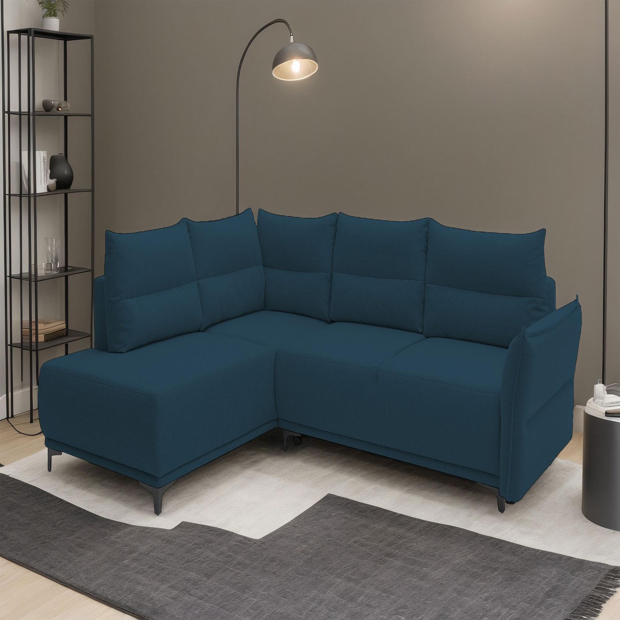 Voir la diapositive 1 : LISA DESIGN Arya - canapé d'angle convertible - avec coffre - 5 places - style contemporain - gauche