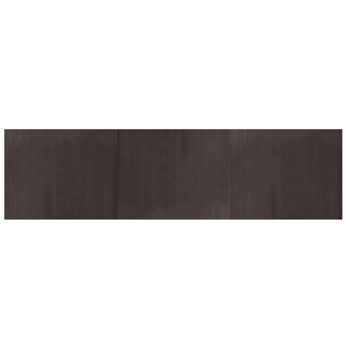 VIDAXL Tapis rectangulaire marron fonce 80x300 cm bambou