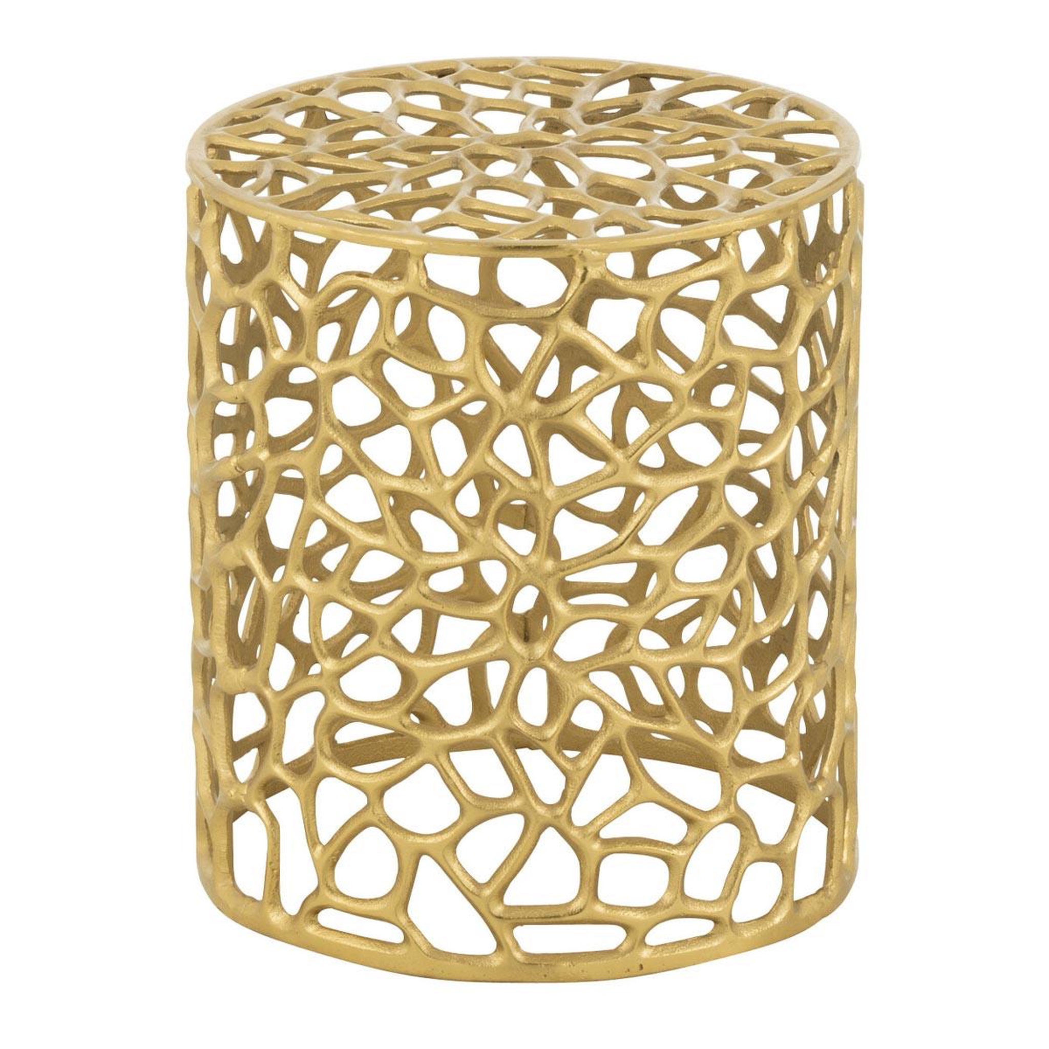 J-LINE Tabouret en métal  cecelia  38cm doré