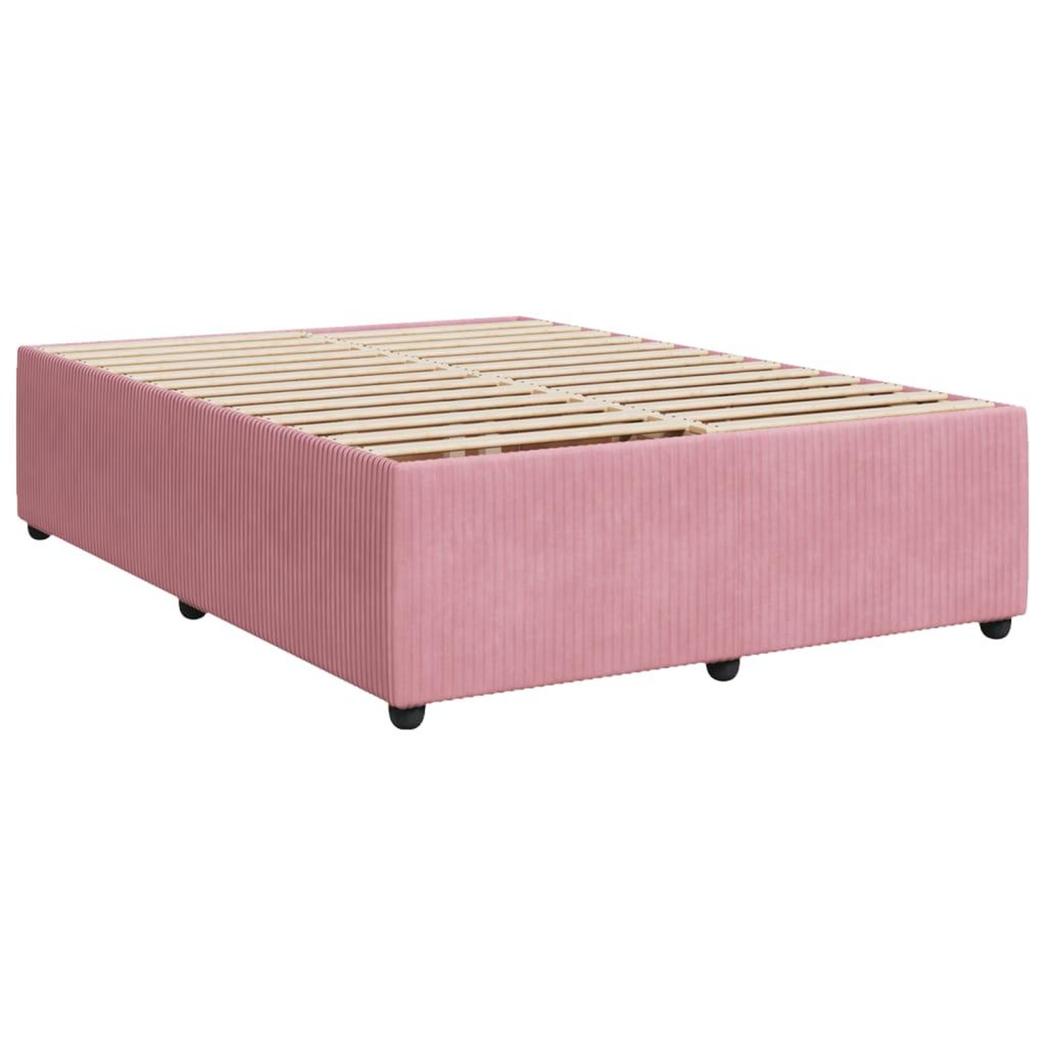 Voir la diapositive 3 : VIDAXL Cadre de lit sans matelas rose 140x190 cm velours