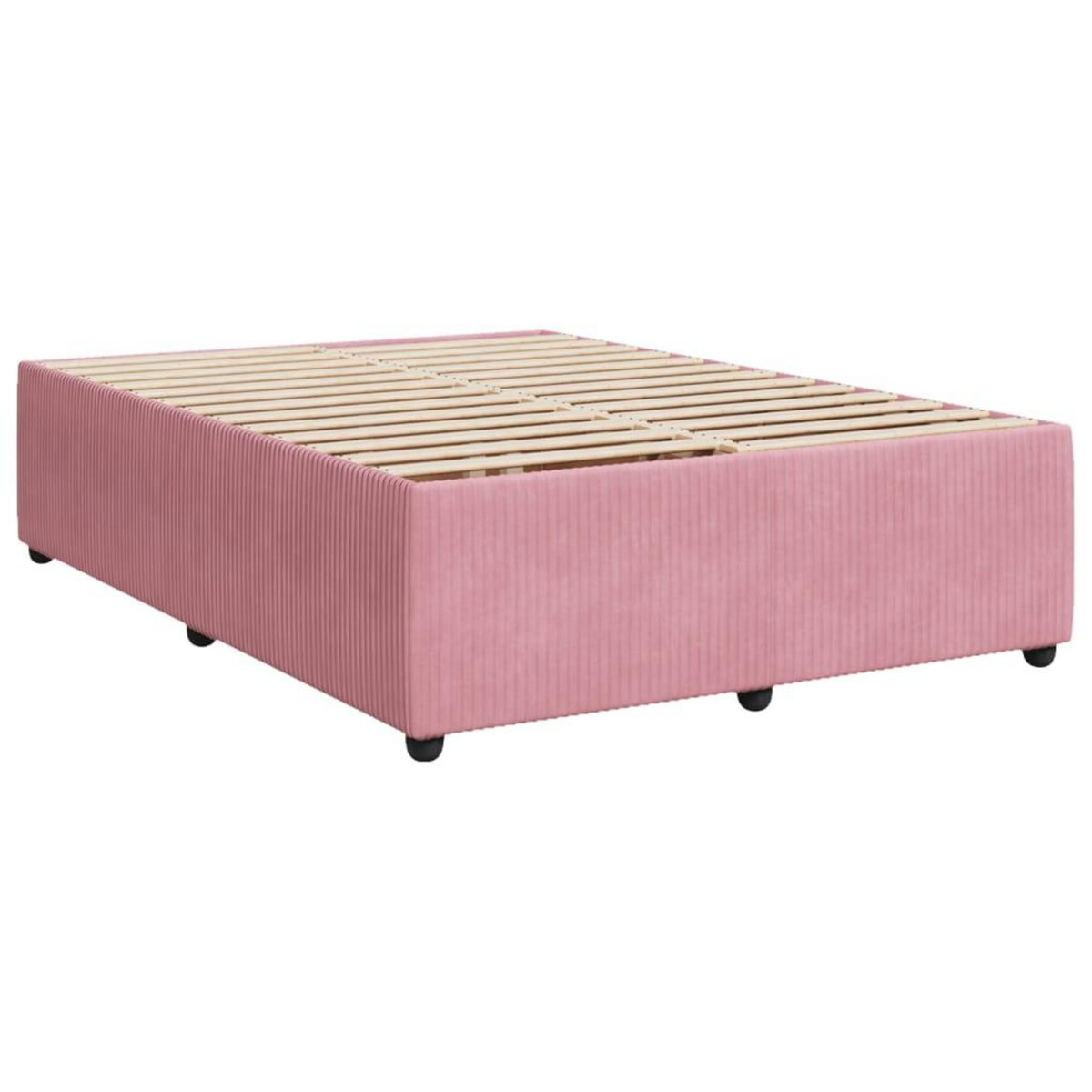 VIDAXL Cadre de lit sans matelas rose 140x190 cm velours