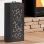 Voir la diapositive 2 : ID MARKET Réservoir à granulés 55 kg noir rangement à pellets 36 x 36 x 87 cm - motif floral