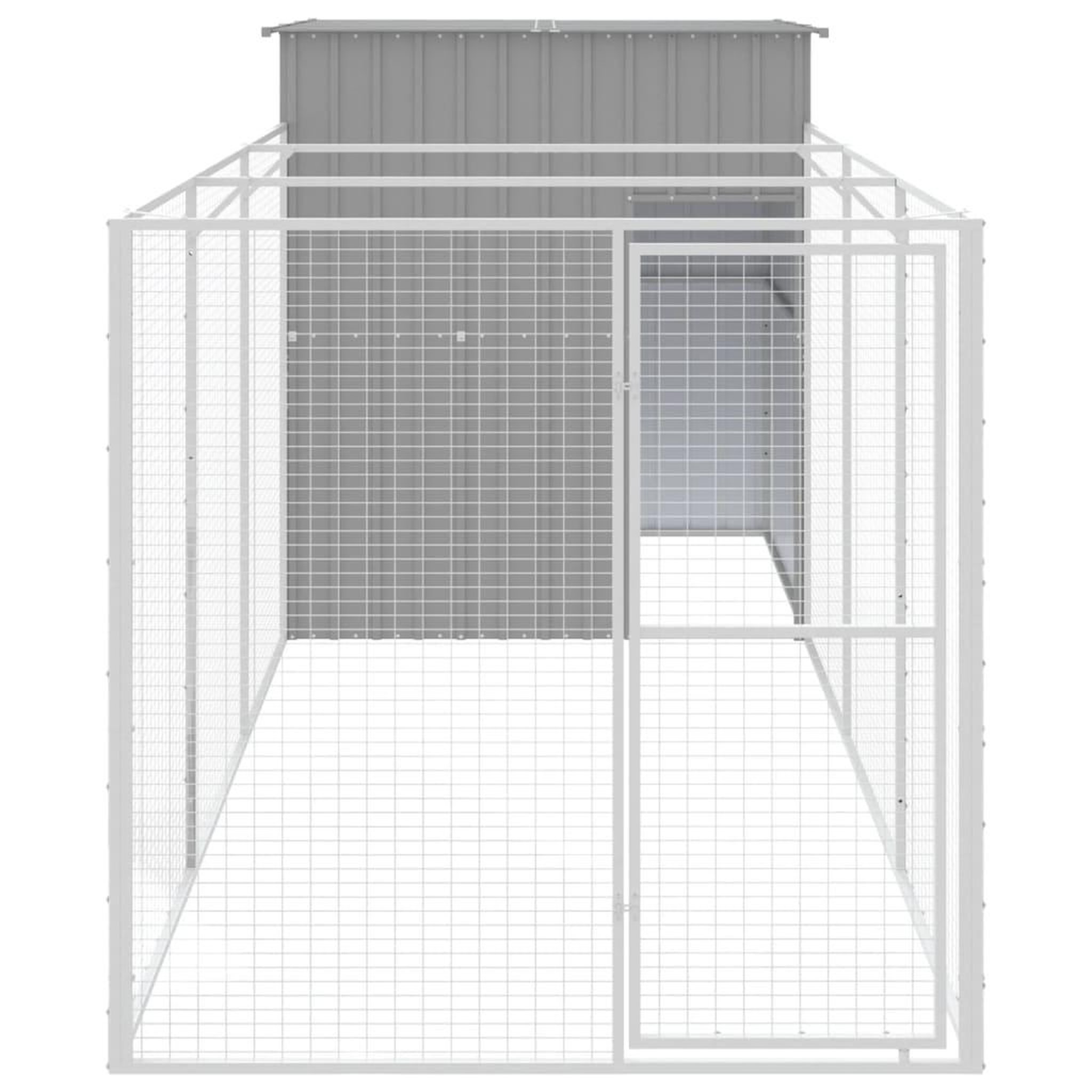 Voir la diapositive 3 : VIDAXL Niche pour chien avec cour gris clair 165x455x181 cm