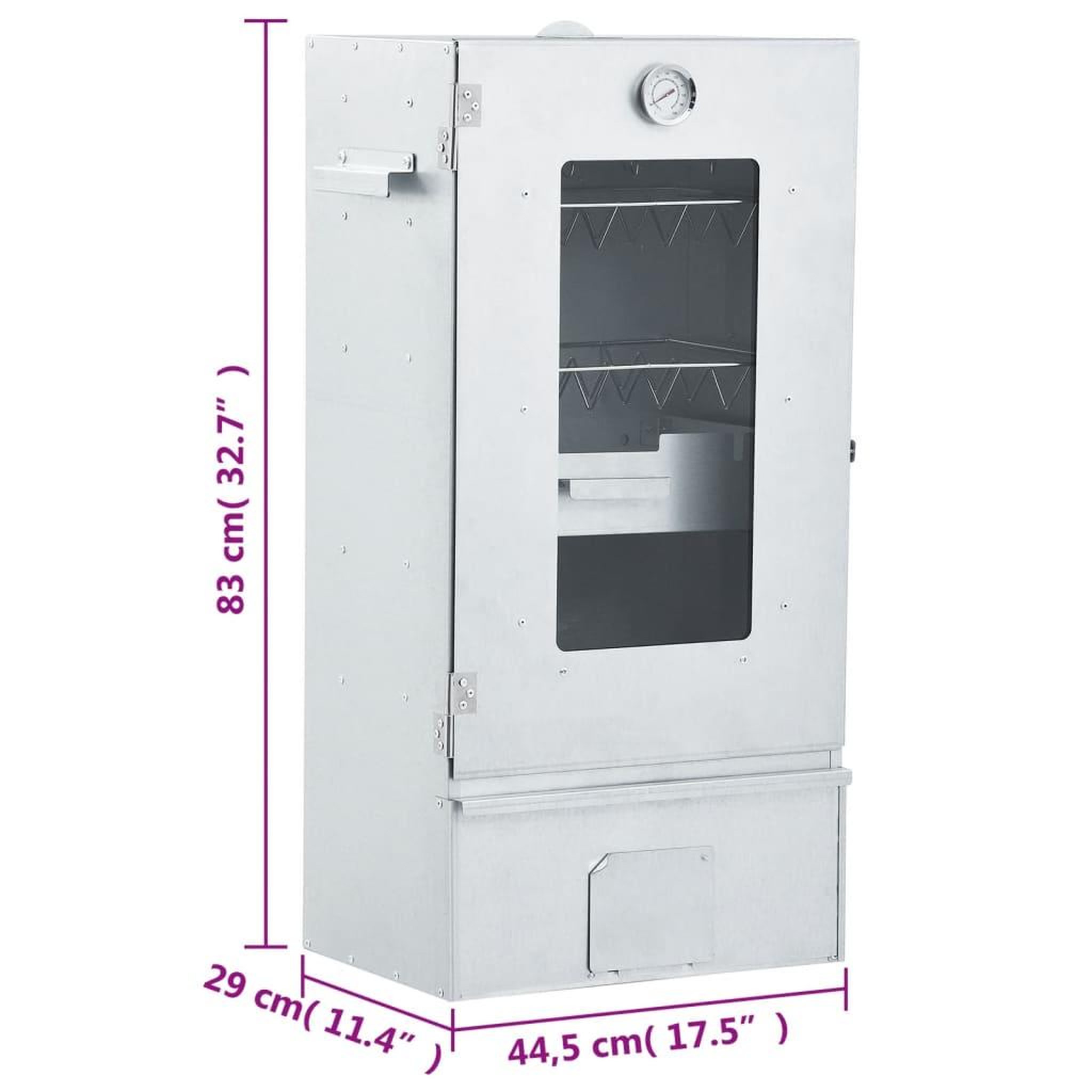 Voir la diapositive 6 : VIDAXL Fumoir a four a BBQ generateur de fumee froide acier galvanise