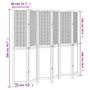 Voir la diapositive 6 : VIDAXL Cloison de separation 6 panneaux marron fonce paulownia massif