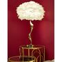 Voir la diapositive 6 : Paris Prix Lampe à Poser Imitation Plume  Slim  63cm Or & Blanc
