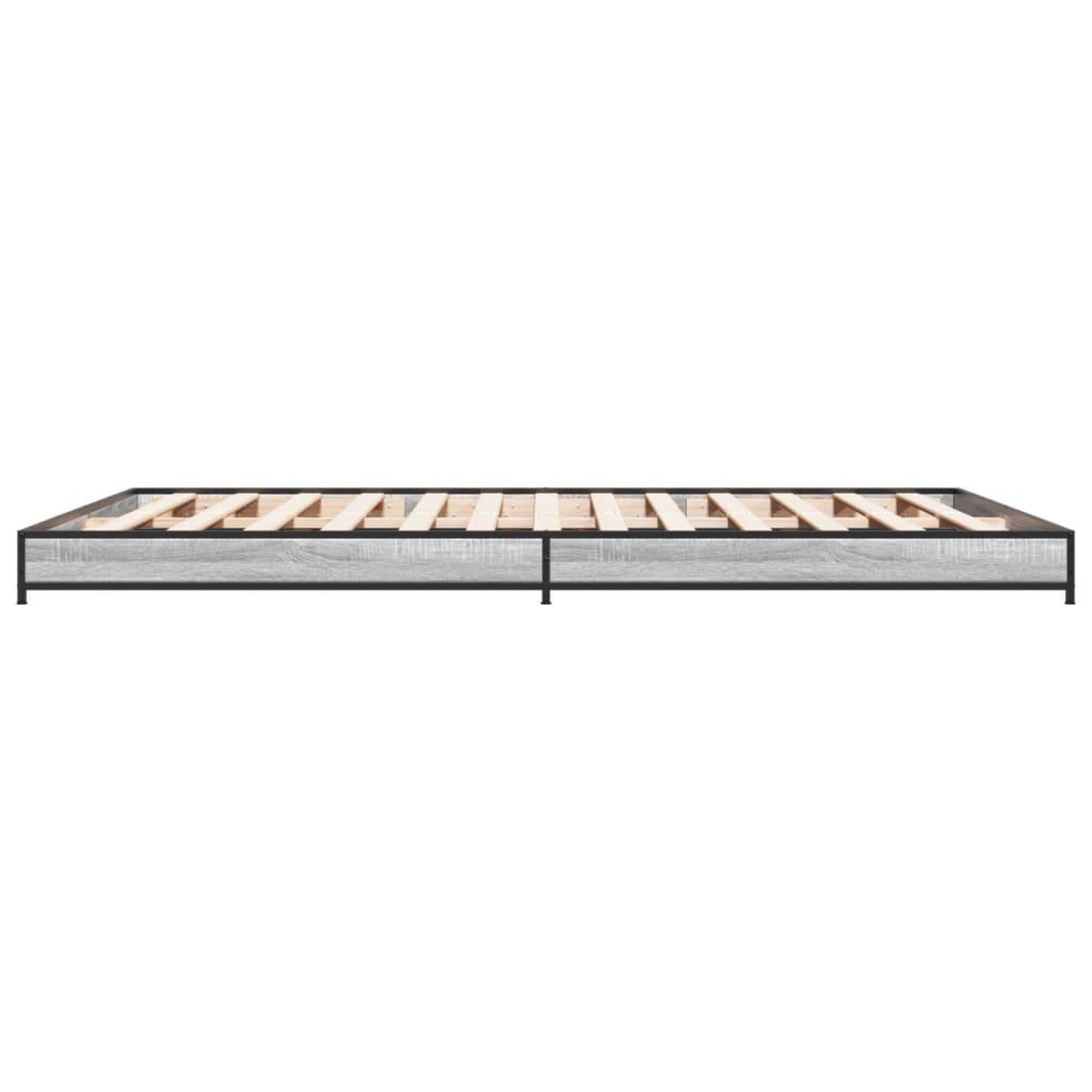 Voir la diapositive 5 : VIDAXL Cadre de lit sans matelas sonoma gris 120x200 cm