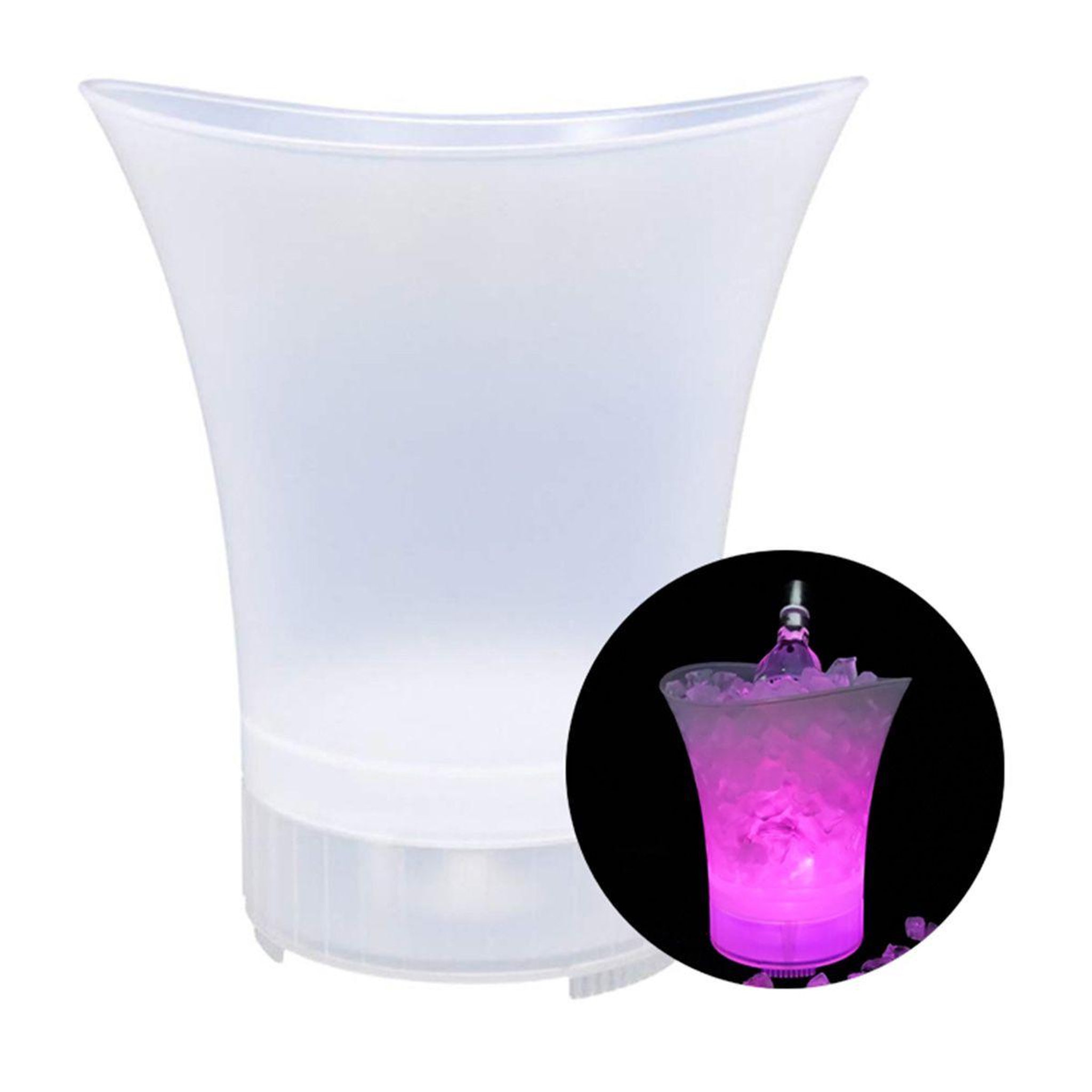 DE FAUGERES Seau à glace  bluetooth & led  5l blanc