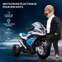 HOMCOM Moto électrique pour enfant BMW HP4 race 3 roues 6 V 2,5 Km/h phare effets sonores bleu