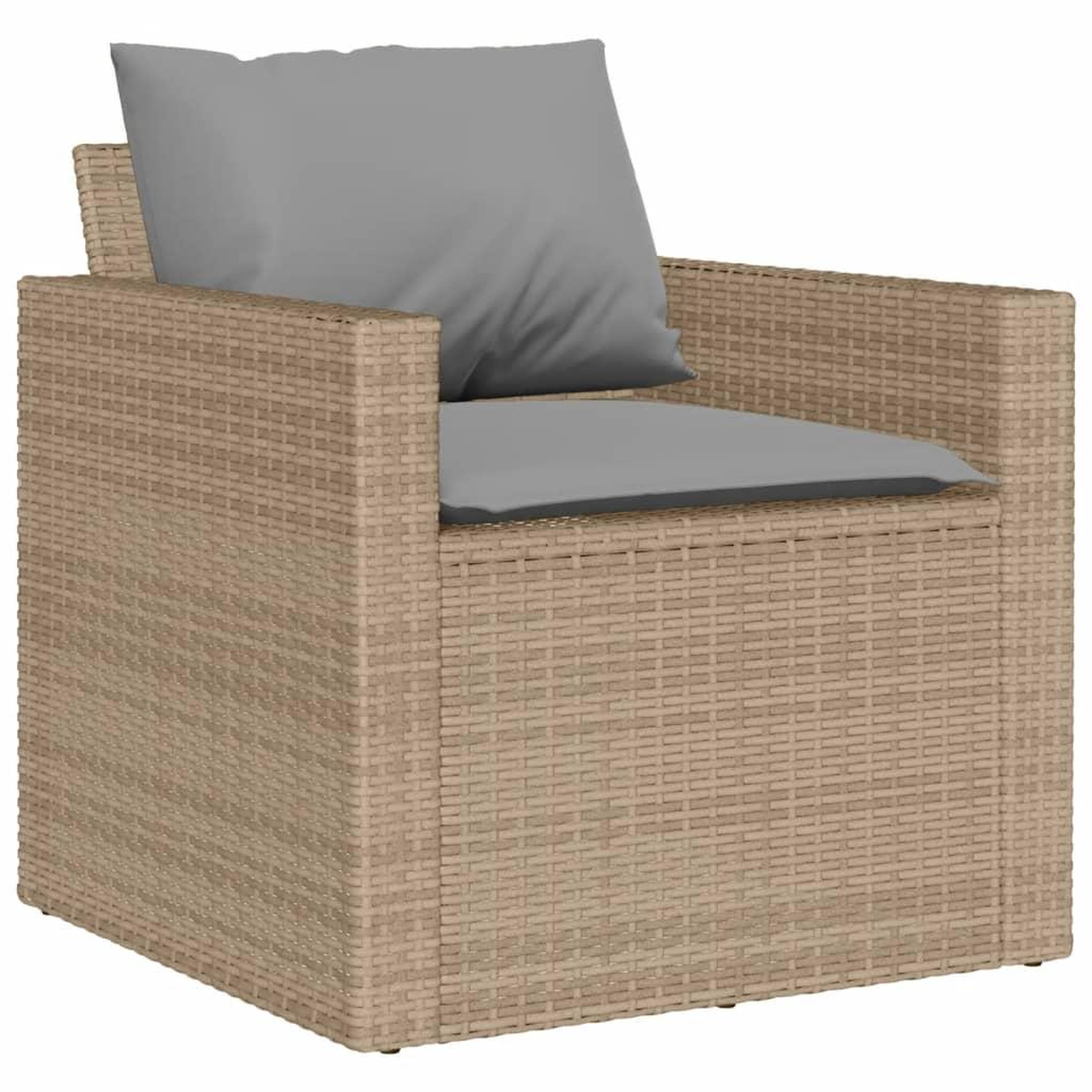 Voir la diapositive 4 : VIDAXL Salon de jardin avec coussins 6 pcs beige resine tressee