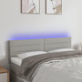 Voir la diapositive 1 : VIDAXL Tete de lit a LED Gris clair 144x5x78/88 cm Tissu