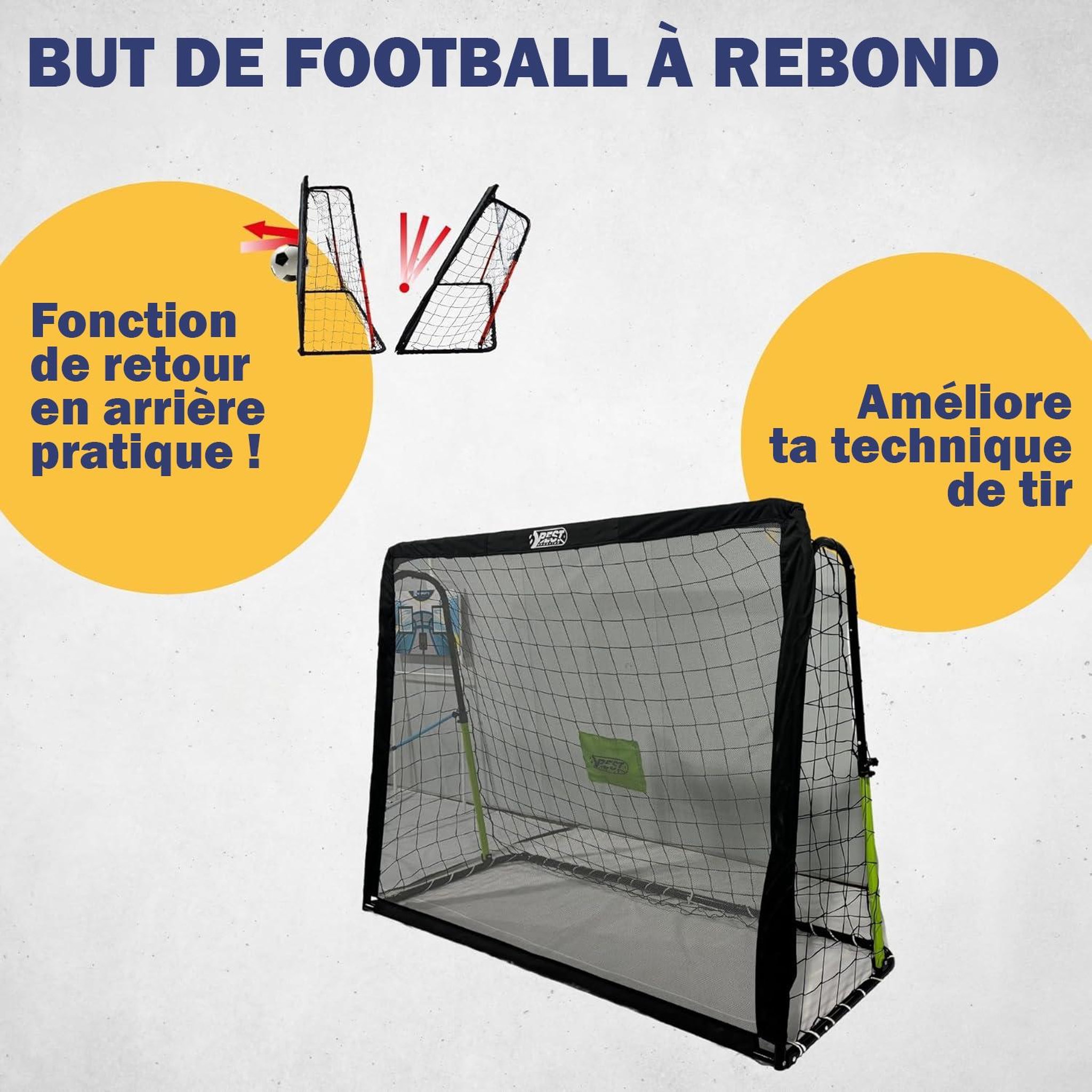 Voir la diapositive 5 : BEST SPORTING But de football 213 x 152 x 76 cm en noir avec fonction Rebond