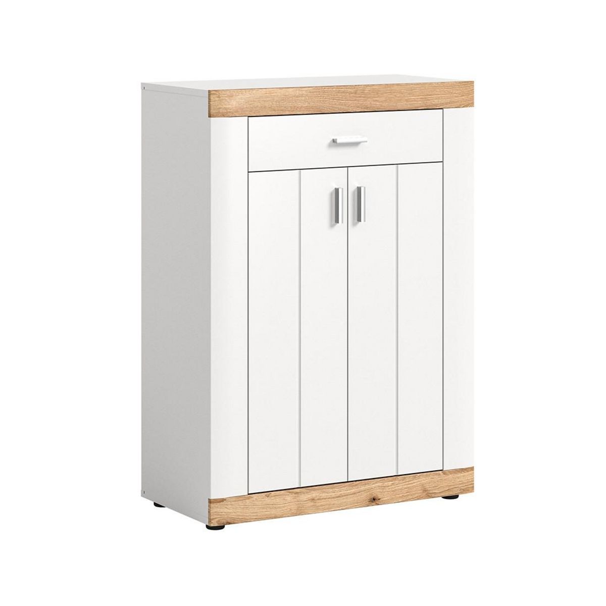 BEST MOBILIER Coventry - meuble à chaussures - blanc et effet bois - 73x104 cm