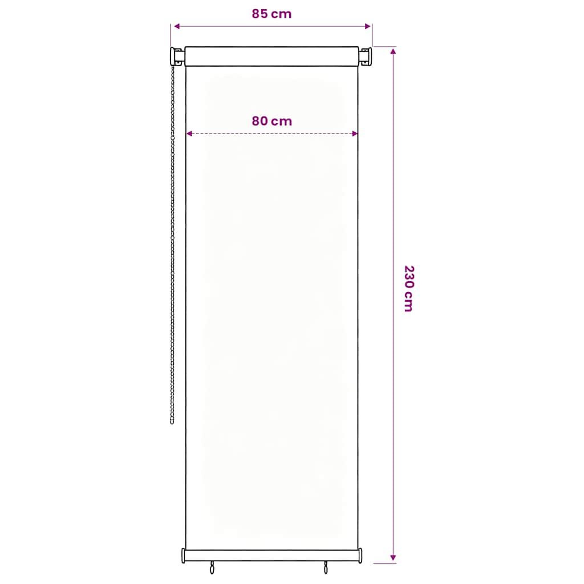Voir la diapositive 6 : VIDAXL Store roulant d'exterieur 85 (l) x 230 (h) cm hdpe bleu