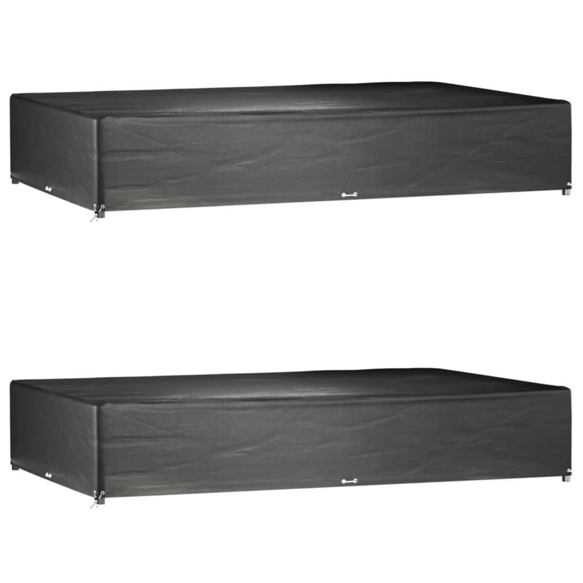 VIDAXL Housses de salon de jardin 2 pcs 16 œillets rectangulaire