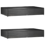 VIDAXL Housses de salon de jardin 2 pcs 16 œillets rectangulaire