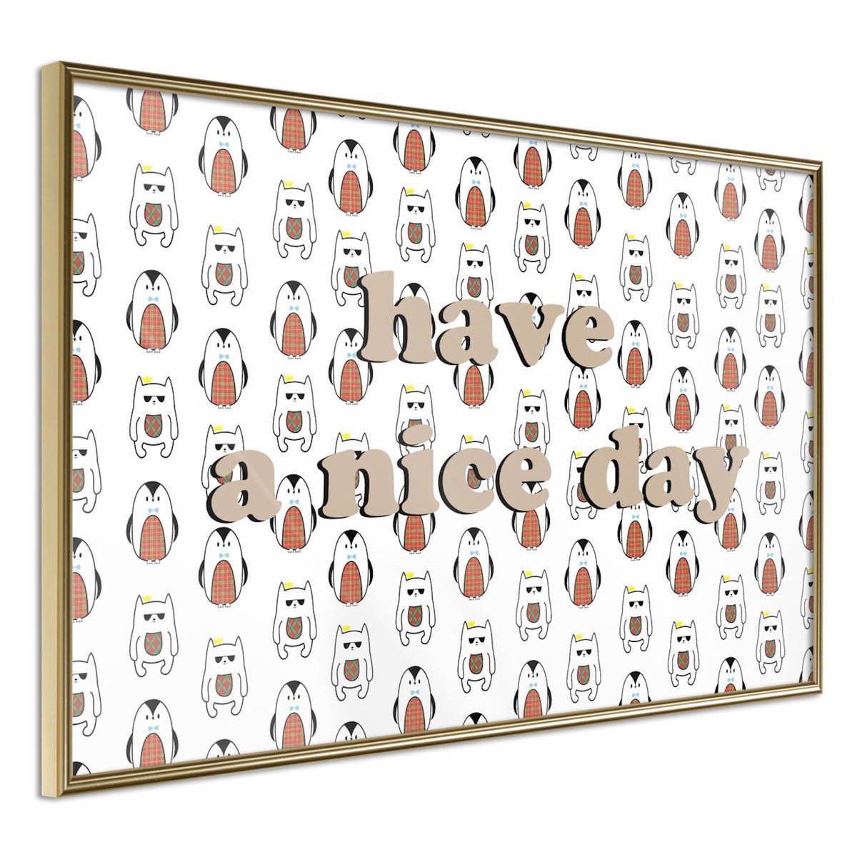 Paris Prix Affiche Murale Encadrée  Animals Wish a Nice Day