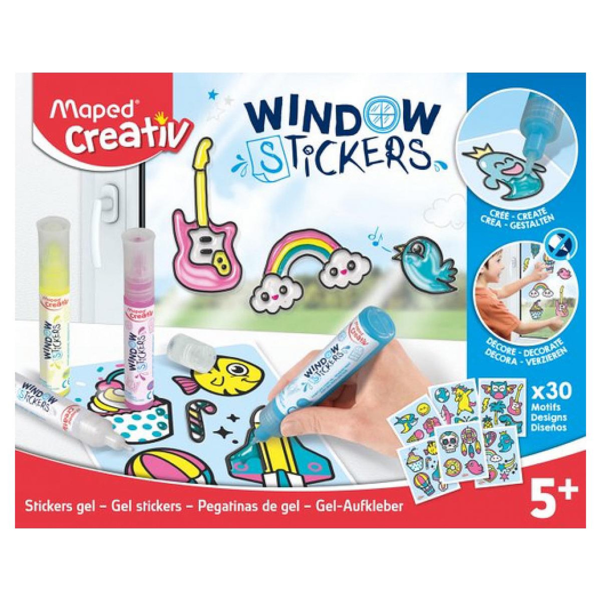 MAPED Stickers gel color n stick boite carton