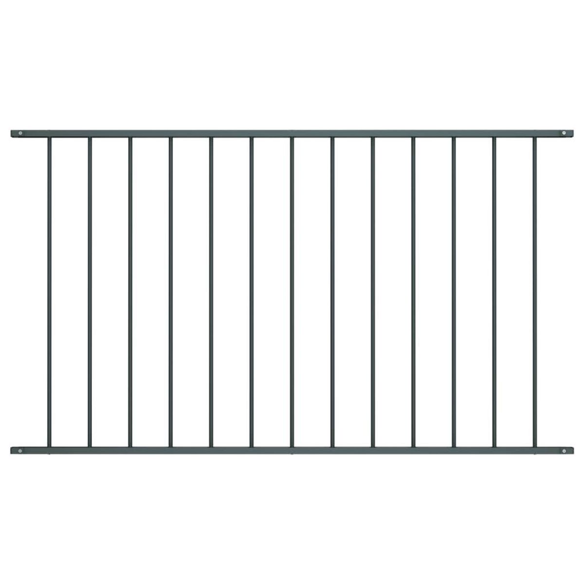 VIDAXL Panneau de cloture Acier enduit de poudre 1,7x0,75 m Anthracite