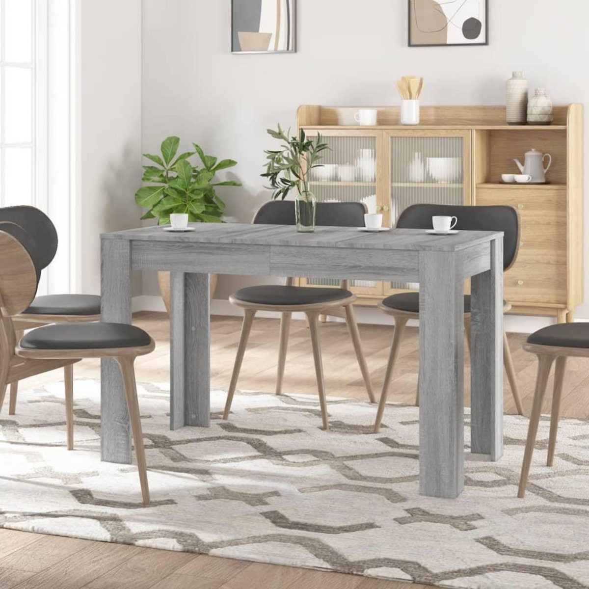 VIDAXL Table a dîner sonoma gris 120x60x76 cm bois d'ingenierie