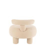 Voir la diapositive 4 : Paris Prix Pouf Bouclette Avec Dossier  Teddy  52cm Beige