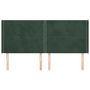 Voir la diapositive 3 : VIDAXL Tete de lit avec oreilles Vert fonce 203x16x118/128 cm Velours