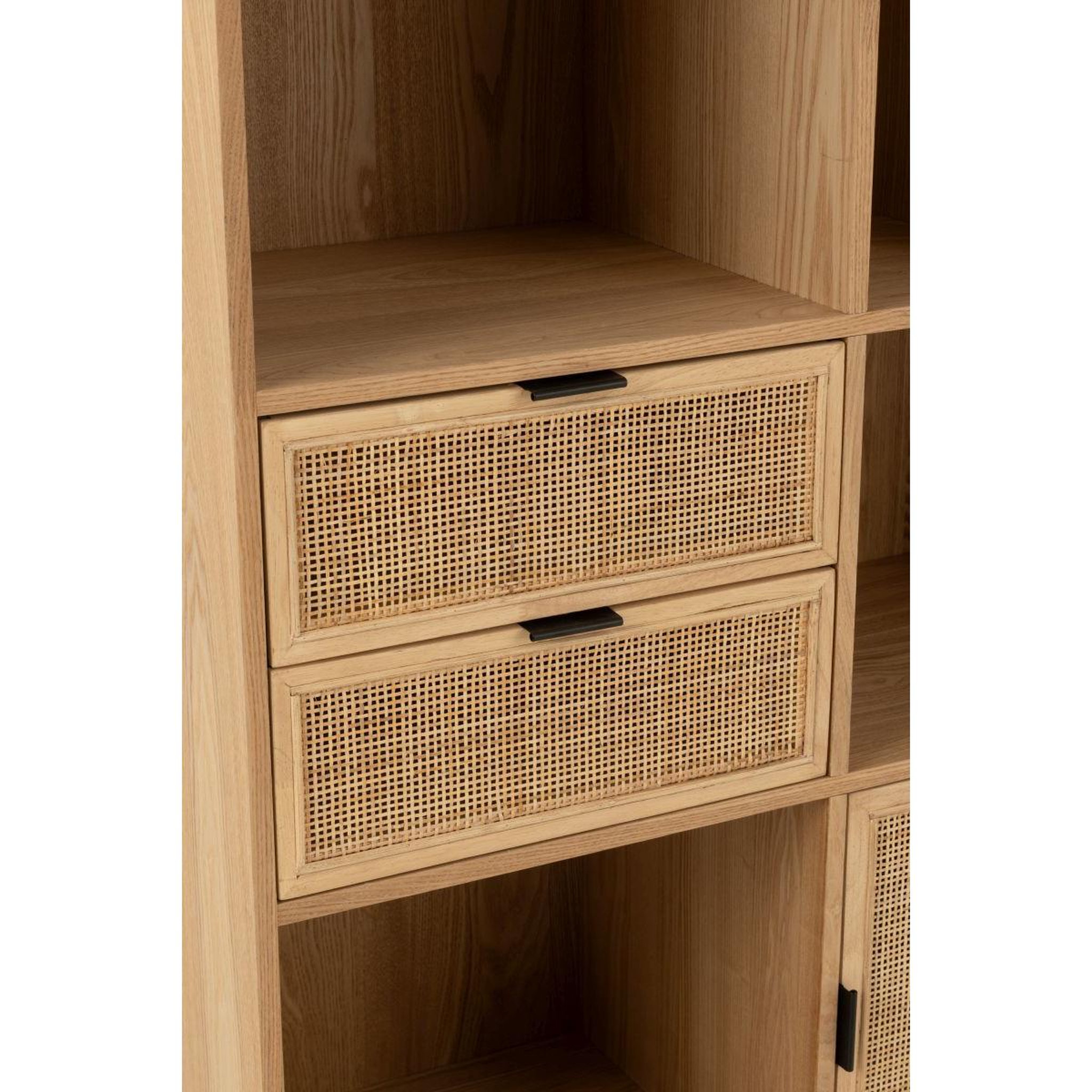 Voir la diapositive 6 : J-LINE Bibliothèque cannage  kory  174cm naturel