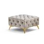 Voir la diapositive 5 : LISA DESIGN Camden - pouf chesterfield en velours - pieds en métal doré