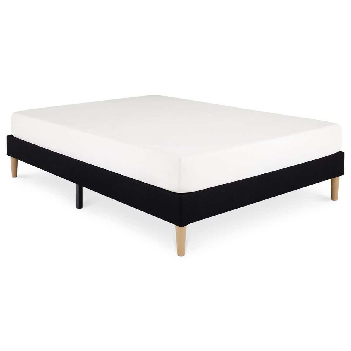 IDIMEX Sommier tapissier QUIMPER 140 x 190 cm revêtement tissu