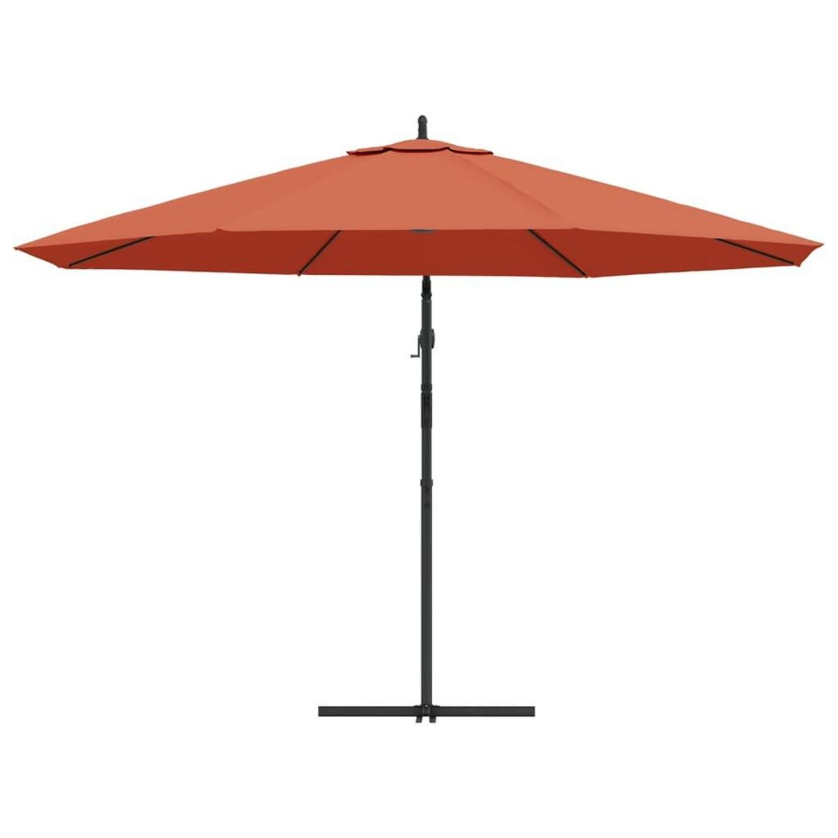 VIDAXL Parasol de jardin en porte-a-faux et poteau en aluminium