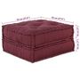 Voir la diapositive 6 : VIDAXL Pouf modulaire marron 70x70x36 tissu