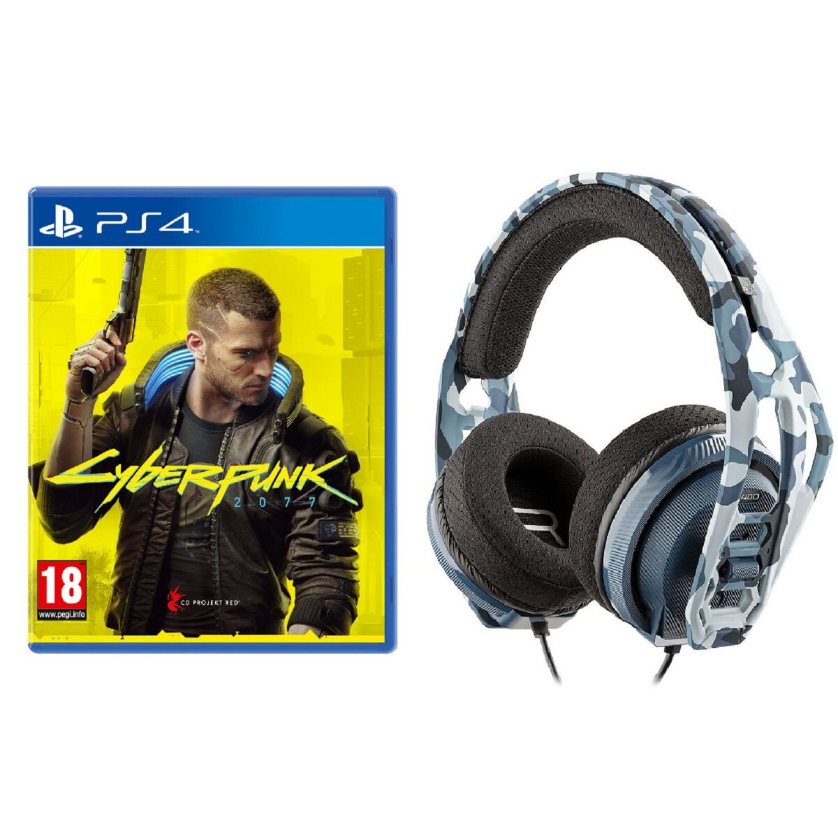 Casque RIG 400HS Camo Bleu PS4 + Cyberpunk 2077 PS4