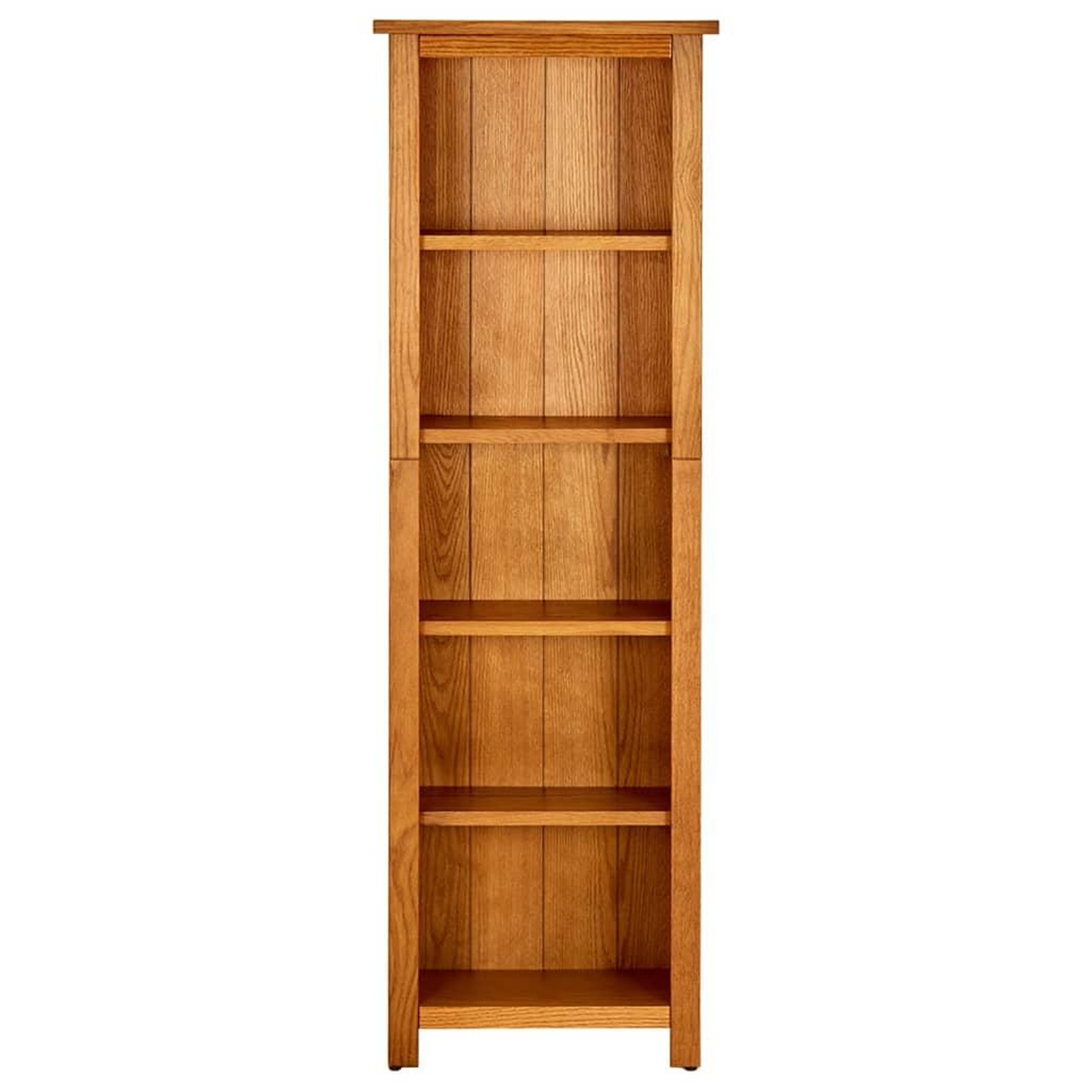 Voir la diapositive 2 : VIDAXL Bibliotheque a 5 etageres 45x22x140 cm Bois de chene massif