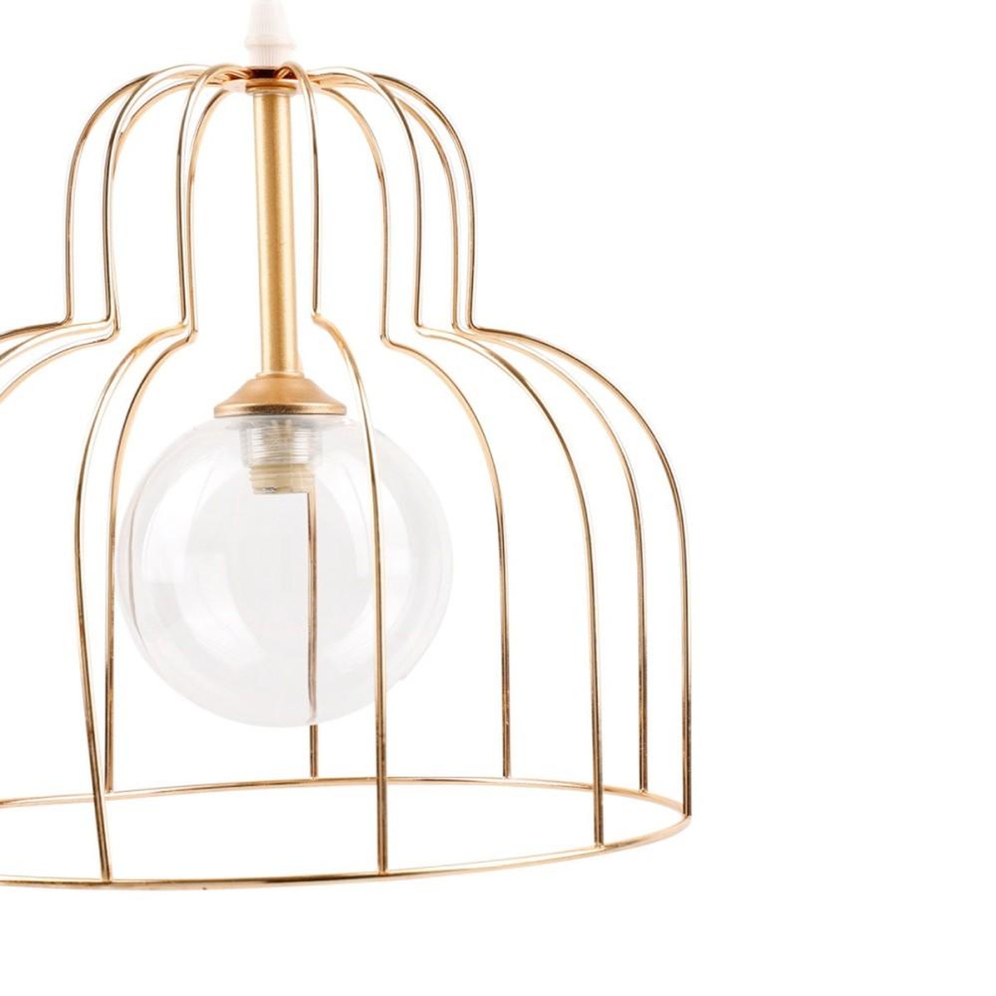 Voir la diapositive 3 : OSTARIA Suspension métal et verre ALOUETTE dorée
