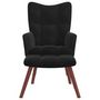 Voir la diapositive 3 : VIDAXL Chaise de relaxation avec repose-pied Noir Velours
